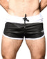 Black/White Front Andrew Christian Sporty Mesh Shorts 6668