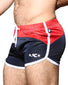 Navy/Red Side Andrew Christian Sporty Mesh Shorts 6668