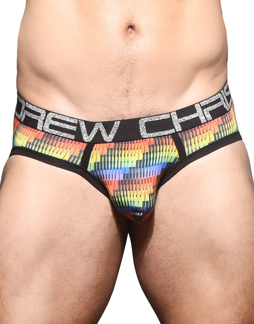 multi front Andrew Christian Disco Pride Brief with Almost Naked 91994
