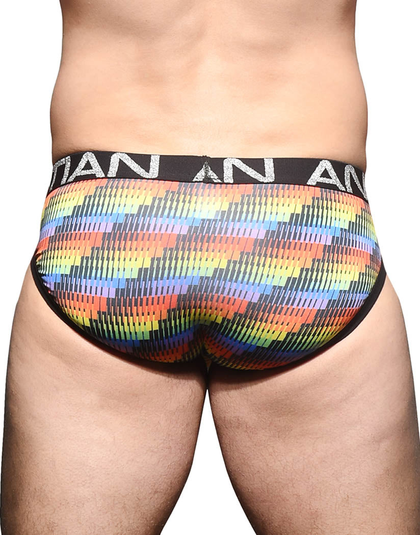 multi back Andrew Christian Disco Pride Brief with Almost Naked 91994