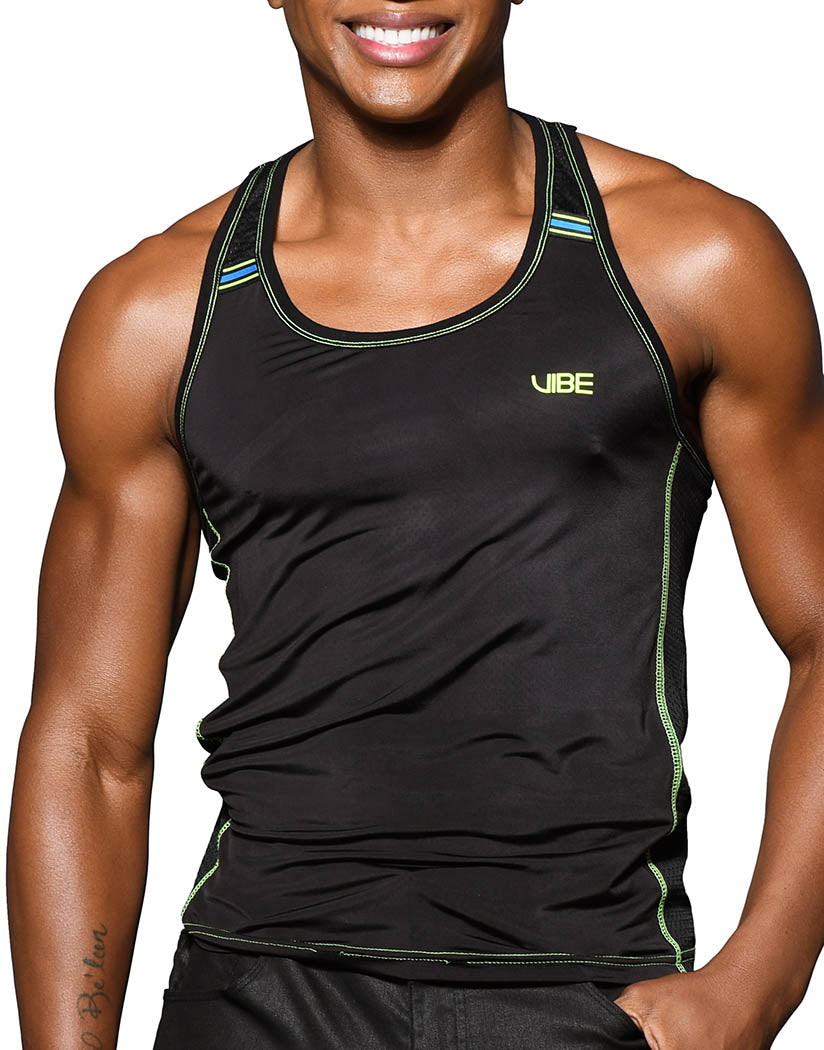 Black Front Andrew Christian Vibe Sports Tank Top 2835