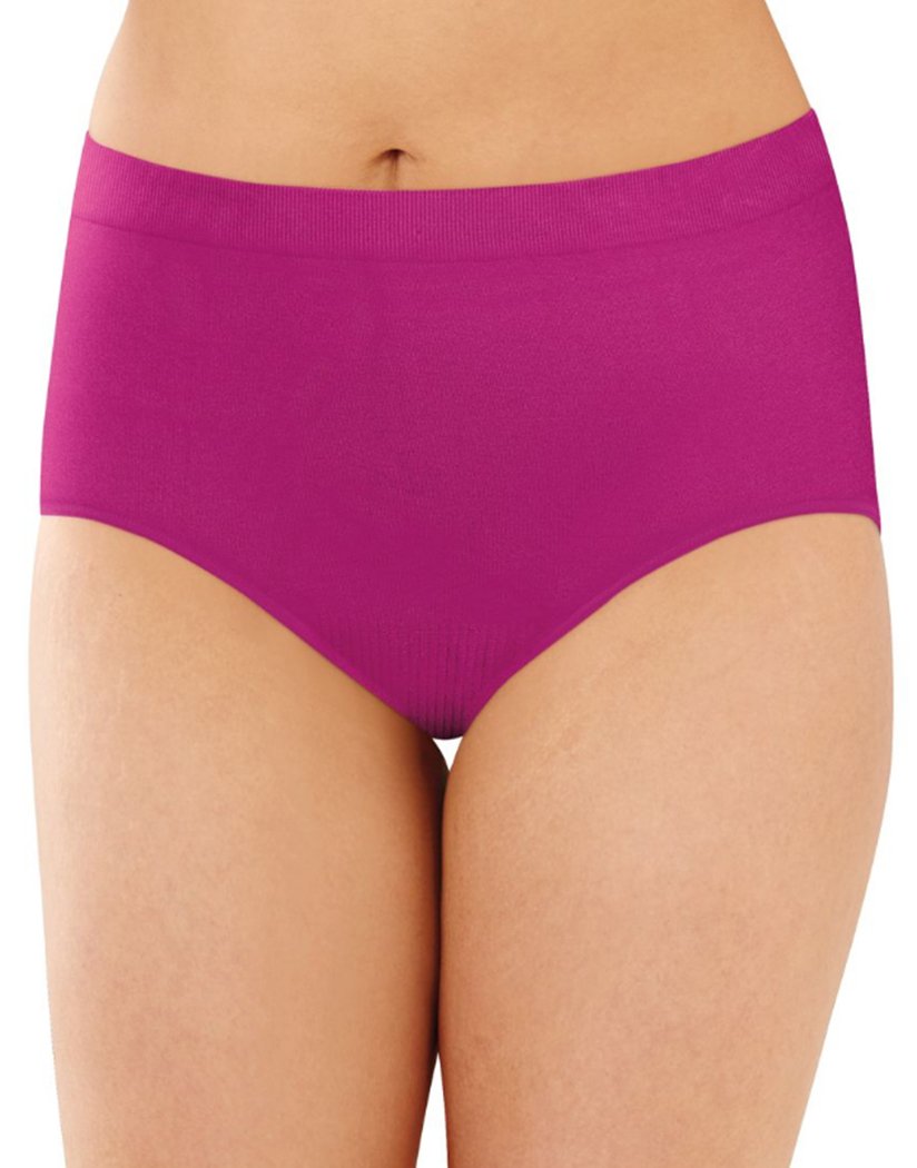 Showtime Fuchsia Front Bali Comfort Revolution Lace Seamless Brief Panty 803J