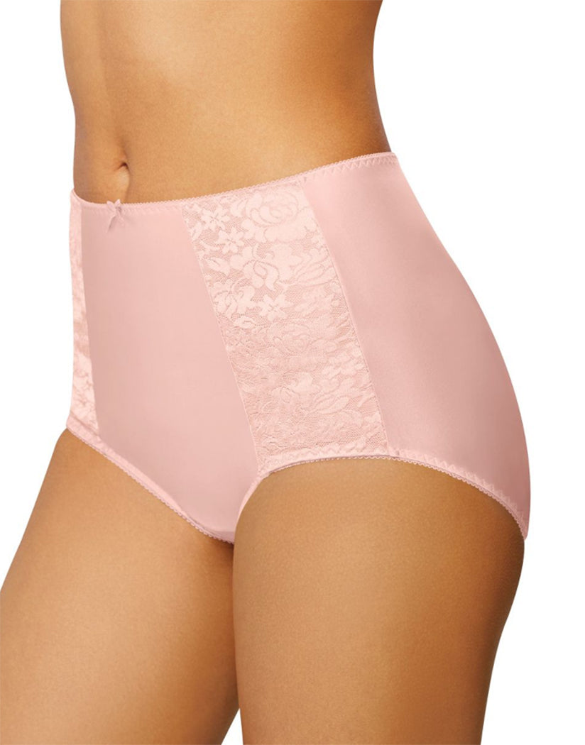 Blushing Pink Front Bali Double Support Moisture Wicking No Show Brief Panty DFDBBF