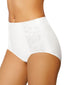 White Front Bali Double Support Moisture Wicking No Show Brief Panty DFDBBF