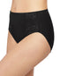 Black Front Bali Double Support Moisture Wicking No Show Hi Cut Brief Panty DFDBHC
