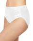 White Front Bali Double Support Moisture Wicking No Show Hi Cut Brief Panty DFDBHC