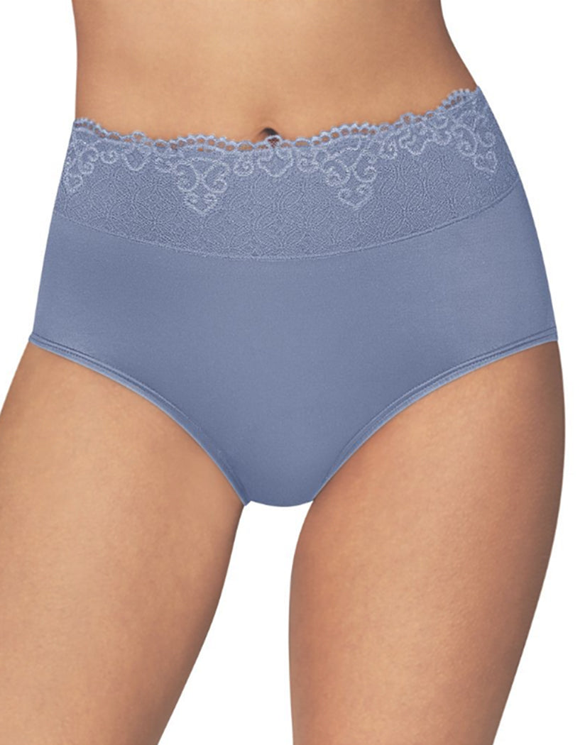 No-Show Full Brief Panty with Lace