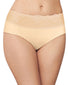 Soft Taupe Lace Front Bali Passion for Comfort Lace No Show Hipster Panty DFPC63