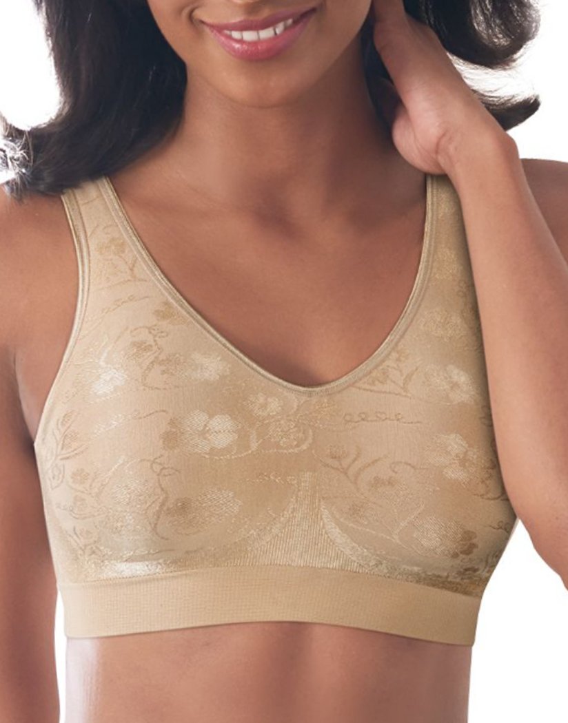 Nude Floral Front Bali Comfort Revolution ComfortFlex Fit Shaping Wirefree Bra 3488
