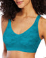Turquoise Glaze Floral Front Bali Comfort Revolution ComfortFlex Fit Shaping Wirefree Bra | 3488