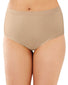Nude/Light Beige/Nude w White Dot Front Bali Comfort Revolution Microfiber Seamless No Show Brief Panty 3 Pack AK88