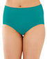 Teal/White/Coral Punch Dot Front Bali Comfort Revolution Microfiber Seamless No Show Brief Panty 3 Pack AK88