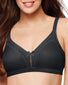 Black Front Bali¶© Double SupportU¶© Soft Touch Back Smoothing Wirefree Bra DF0044