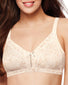 Ivory Tonal Floral Print Front Bali¶© Double SupportU¶© Soft Touch Back Smoothing Wirefree Bra DF0044