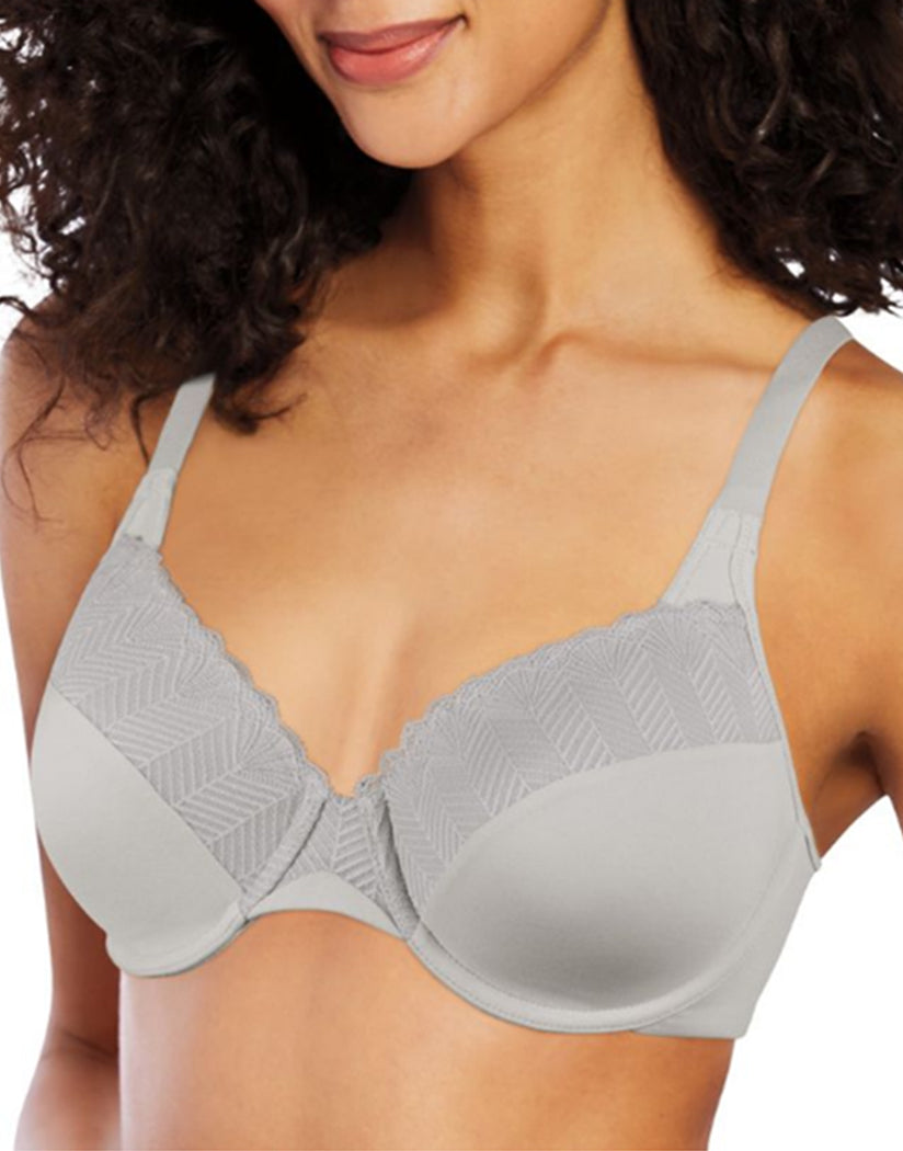 Crystal Gray Lace Front Bali Passion For Comfort Smoothing & Light Lift Underwire Bra DF0082