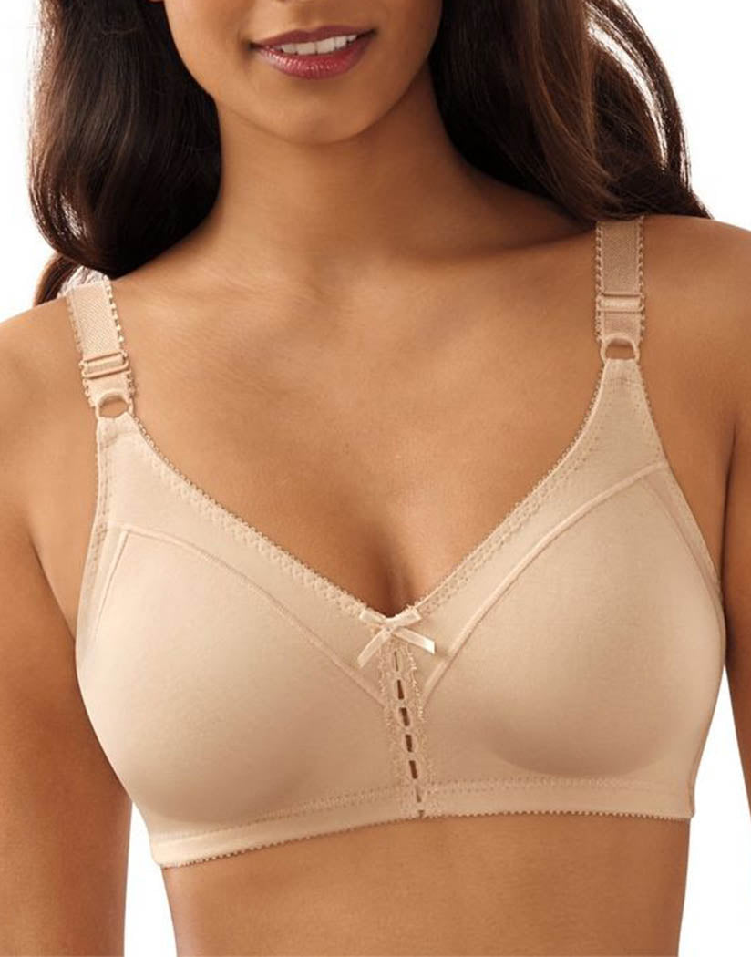 Soft Taupe Front Bali Cotton Double Support Wire-Free Bra 3036