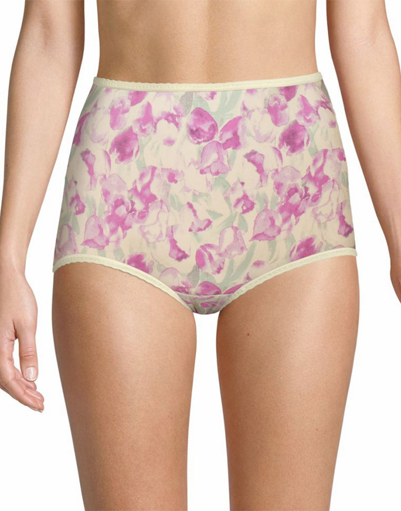 Moonlight/Purple Shade/Late Summer Floral Print Front Bali Skimp Skamp Full Brief Panty 3-Pack DFA633