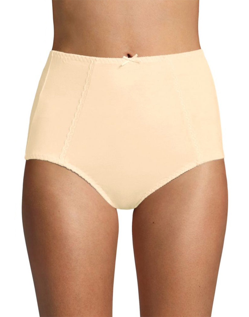 Blushing Pink/Soft Taupe/Cream Front Bali Essentials Cotton Double Support Brief, 3-Pack DFDCB3