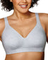 Grey Heather Front Playtex 18 Hour Cotton Stretch Ultimate Lift & Support Wirefree Bra US474C