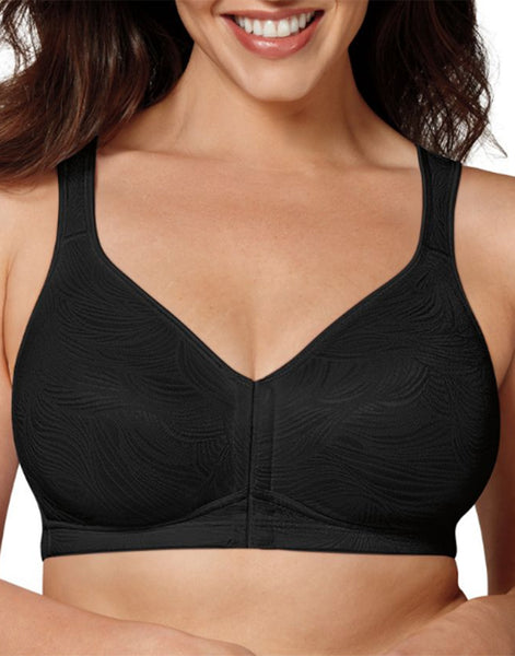 PLAYTEX 18 HOUR #4695 Black FRONT-CLOSE Wireless FULL COVERAGE
