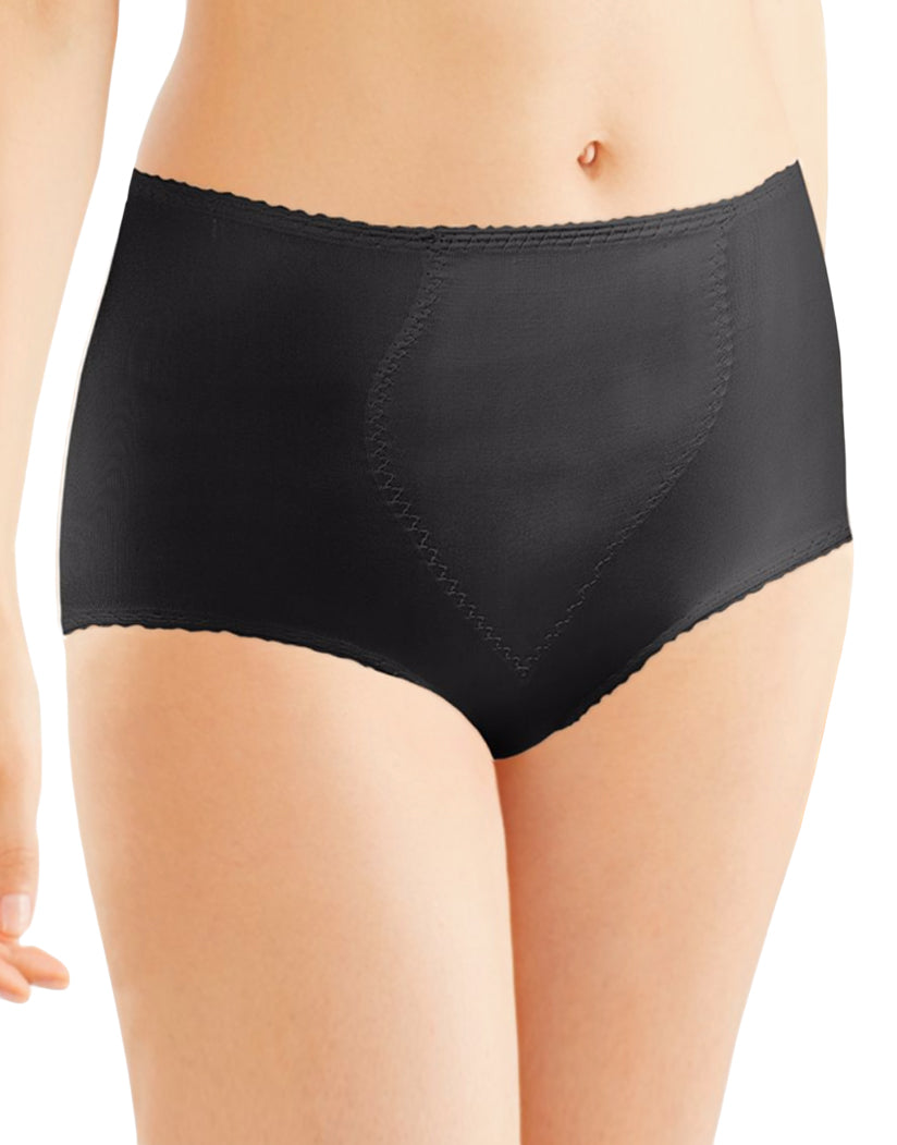 Cupid Women's 2-Pack Light Control Waistline Hi-Cut Shapewear Panty Brief  with Tummy Panel