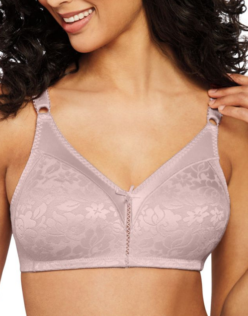 Bali Womens Double Support Lace Wirefree Bra with Spa Closure