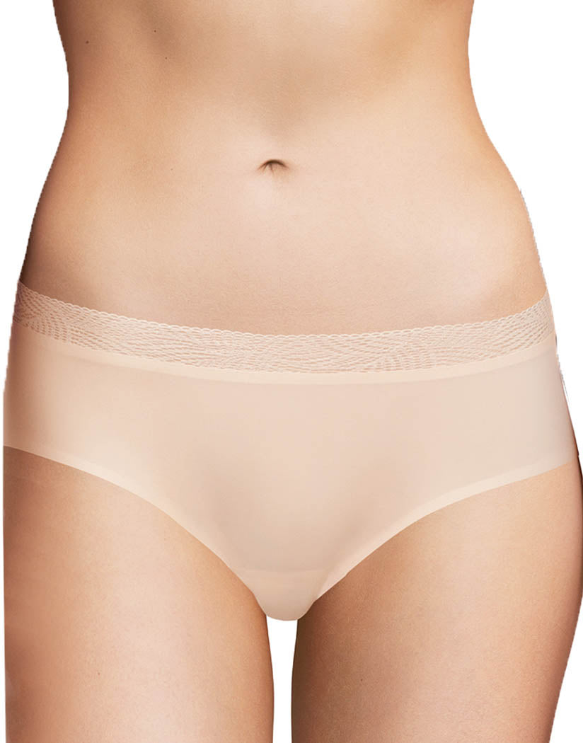 Nude Blush Chantelle Soft Stretch One Size Hipster With Lace 11G4