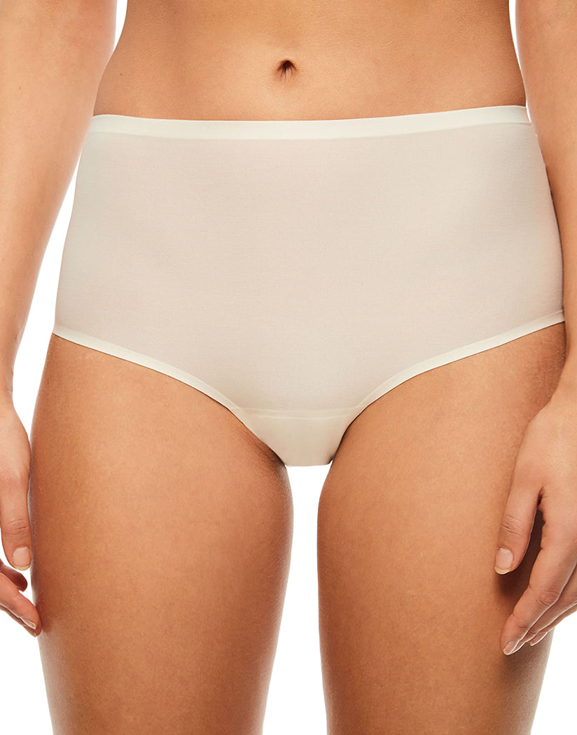 Ivory Front Chantelle Soft Stretch Seamless One Size Brief Panty 2647
