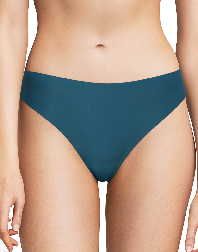 Myrtle Blue Front Chantelle Soft Stretch One Size Seamless Thong Grenadine/ Myrtle Blue 2649