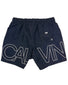 Navy Back Calvin Klein Euro Volley Calvin Outline 5" Swim CB2DN409