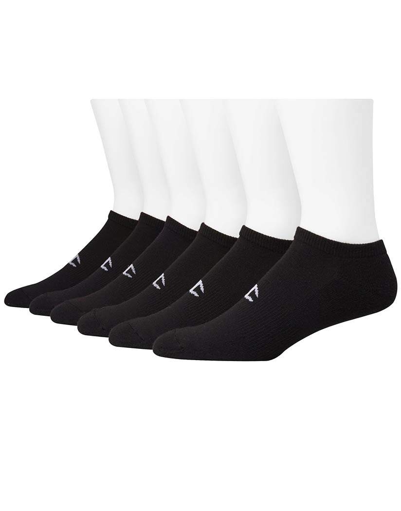 Black Front Champion Men's Logo No-Show Socks 6-Pack CH172
