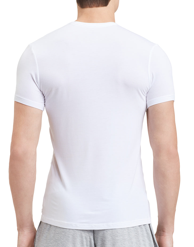 White Back Calvin Klein Ultra Soft S/S V-Neck Tee NM1659