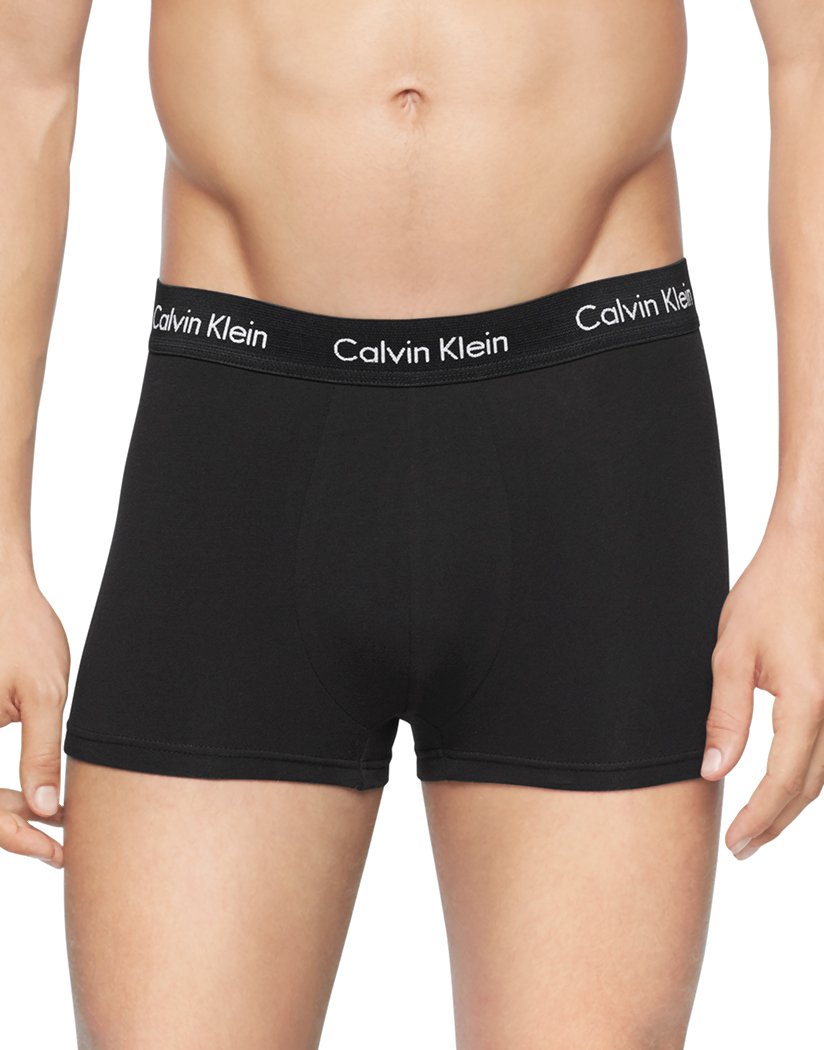 Black Front Calvin Klein 3-Pack Cotton Stretch Low Rise Trunks NU2664
