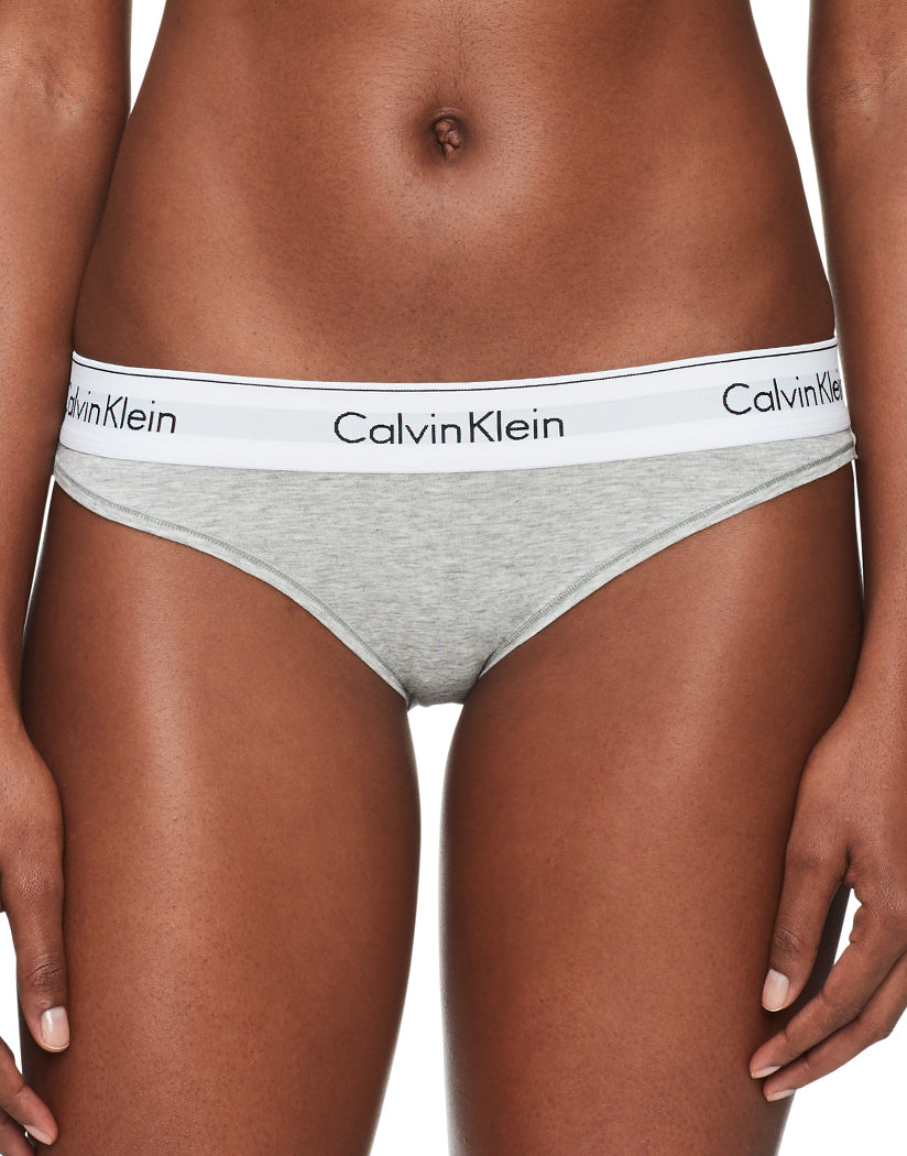 Grey Heather Front Calvin Klein Women Modern Cotton Thong F3787