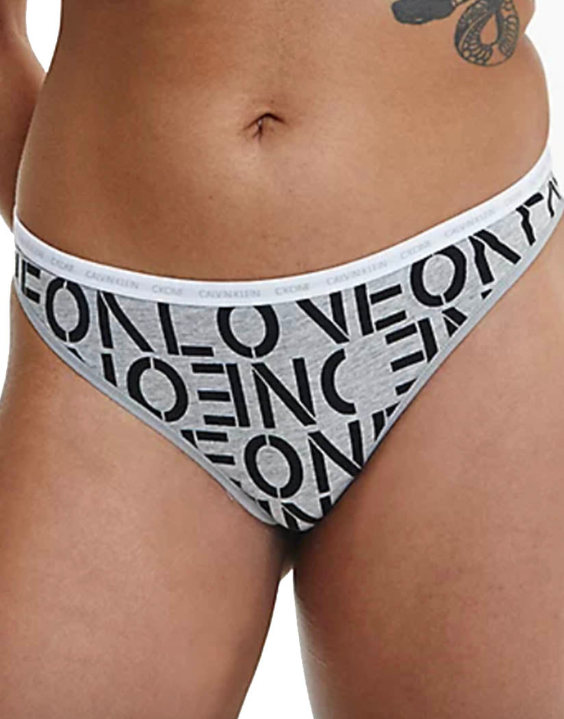 CALVIN KLEIN Women`s 2 Pack Cotton Thong Underwear Panty Brief Size Large  Gift