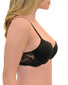 Black Side Calvin Klein Perfectly Fit Slipcover Firework Lace Lined Full Coverage Bra