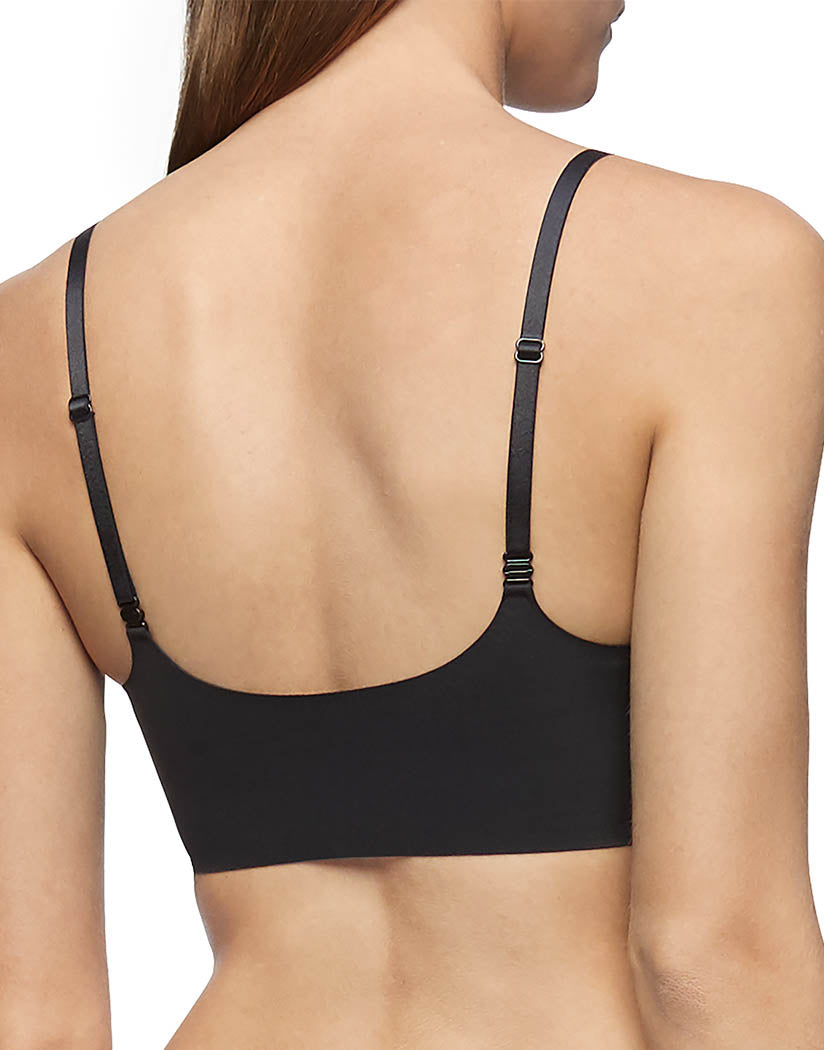 Black Back Calvin Klein Women Invisibles Wirefree Lightly Lined Triangle Bralette QF5753