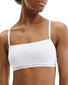 White Stencil One/ Grey Heather Front Calvin Klein CK One Cotton Unlined Bralette 2-Pack QF6040