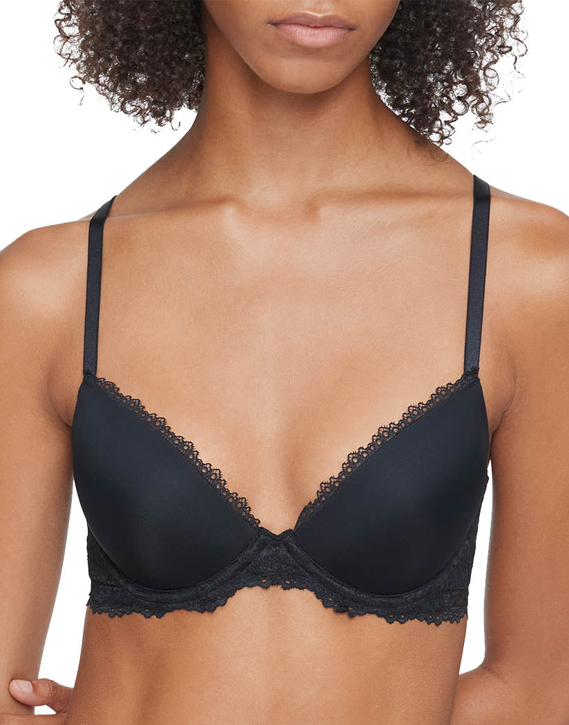 Leonisa Perfect Lift Underwire Push Up Bra with Lace Details - Black 32B