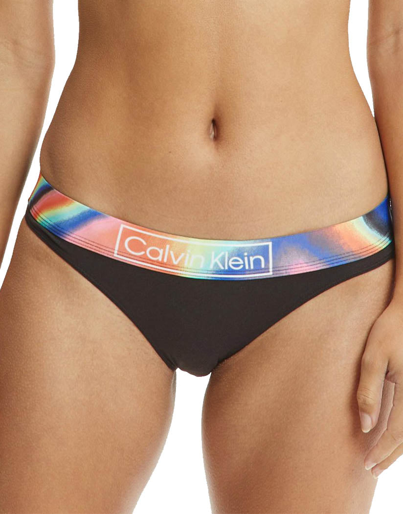 Black Front Calvin Klein Reimagined Heritage Pride String Thong QF6828