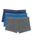 Open Ocean/Middle Ground Heather/Blue Topaz Front Calvin Klein Cotton Stretch 3 Pack Low Rise Trunk NU2664