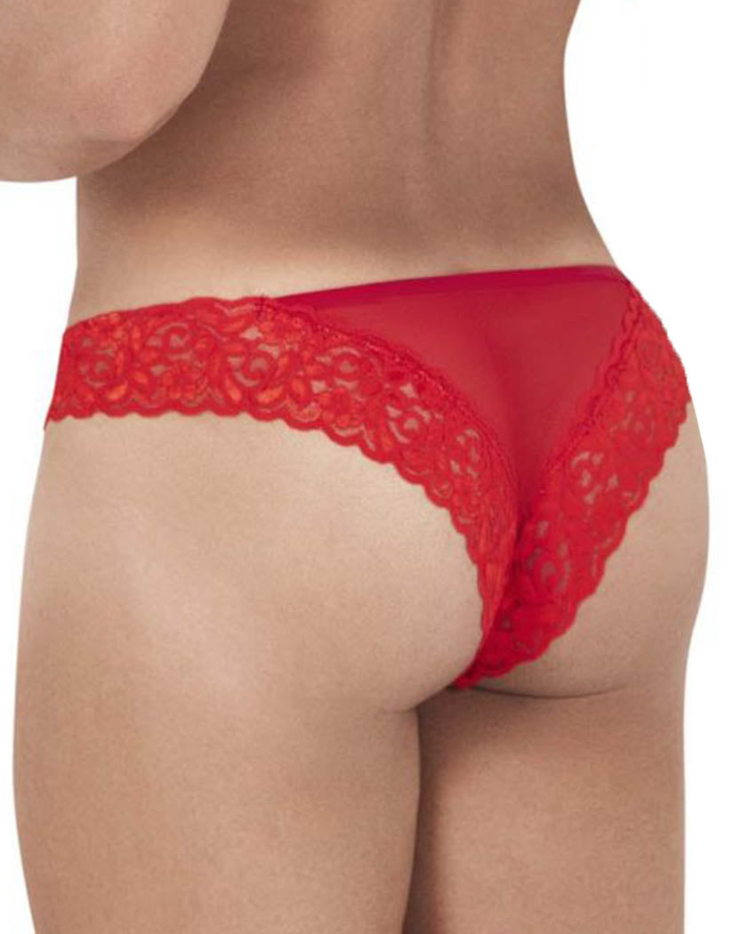 Red Back Candyman Mesh-Lace Thong 99506