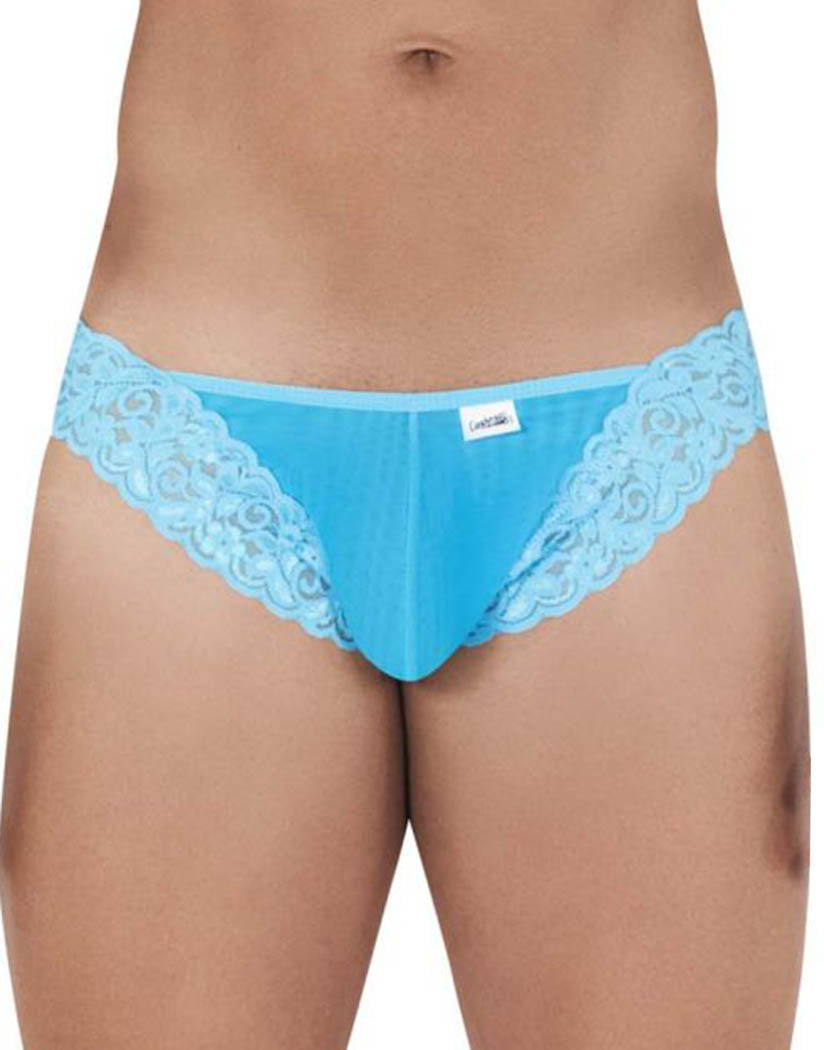 Turquoise Front Candyman Mesh-Lace Thong 99506