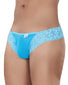 Turquoise Side Candyman Mesh-Lace Thong 99506