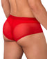 Red Back Candyman Trunk and Thong Two Piece Set Red 99629