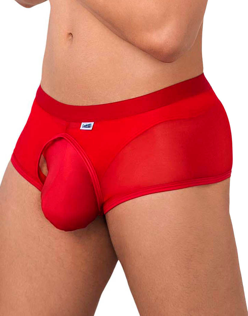 Red Side Candyman Trunk and Thong Two Piece Set Red 99629