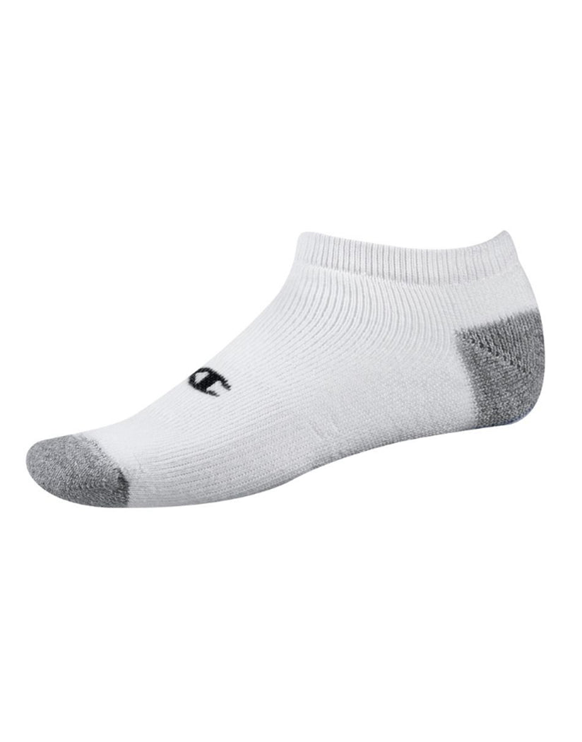 White Front Champion Men Double Dry Performance Mens Low-Cut Socks 6-Pack CH603