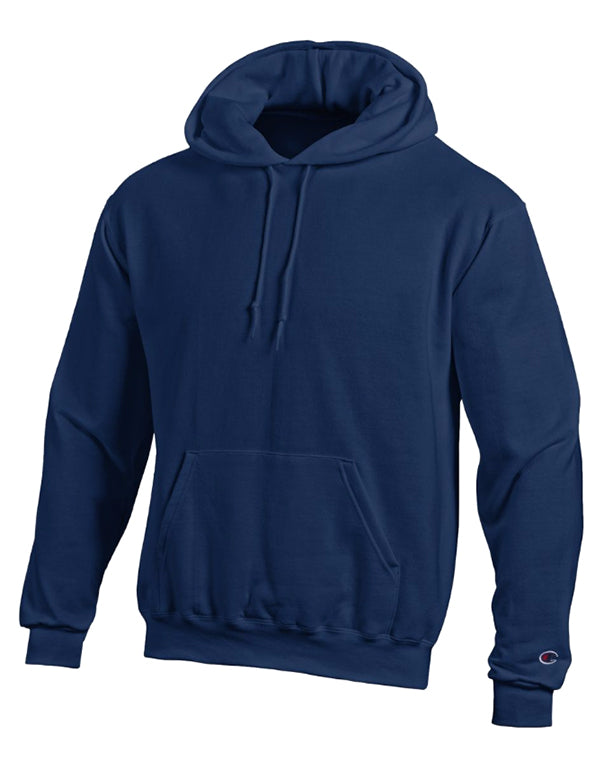 Navy Front Champion Double Dry Action Fleece Pullover Hood