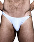 White Front Andrew Christian Buckle Swim Bikini w/ Almost Naked 7874