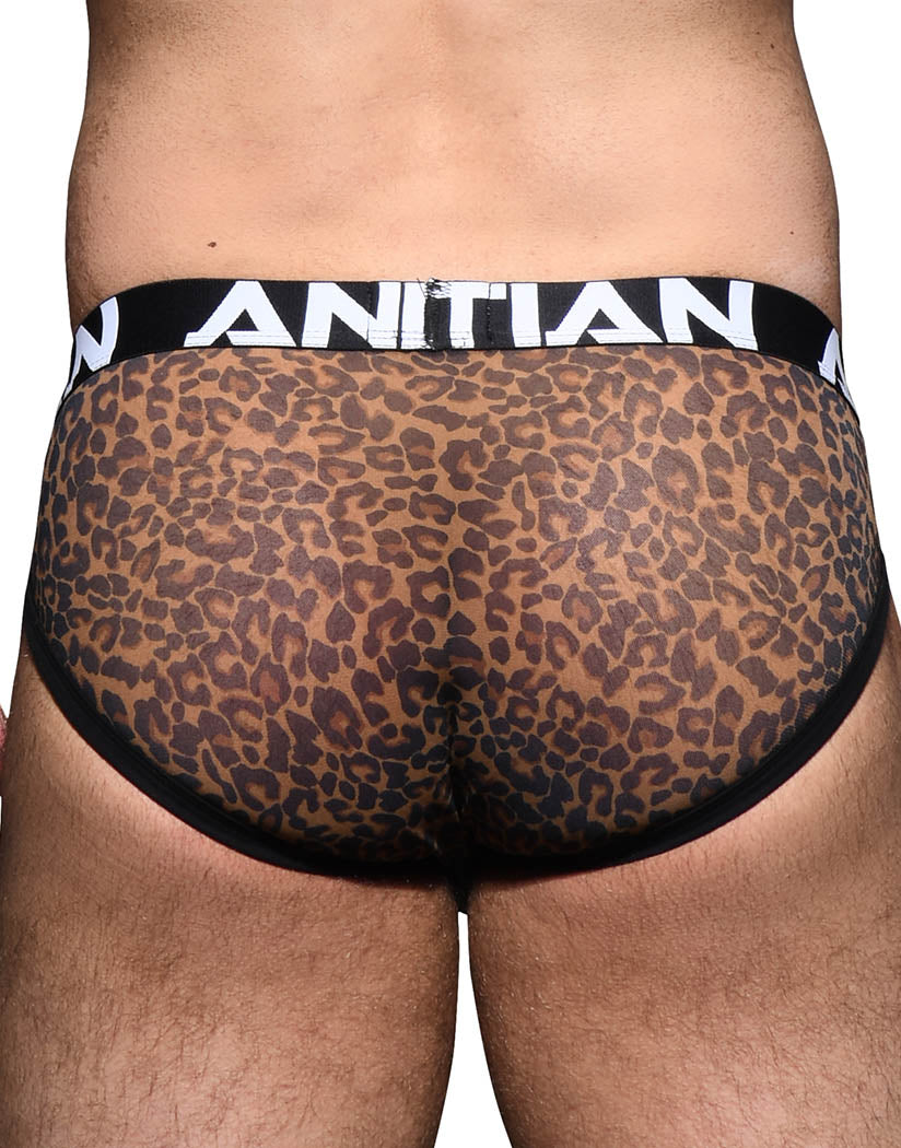 LEopard Print Back Andrew Christian Leopard Mesh Brief w/ Almost Naked 92230